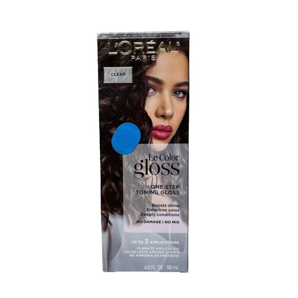 Clear L'Oreal Le Color CLEAR Gloss 1 Step Toning Deeply Conditions Boost Shine